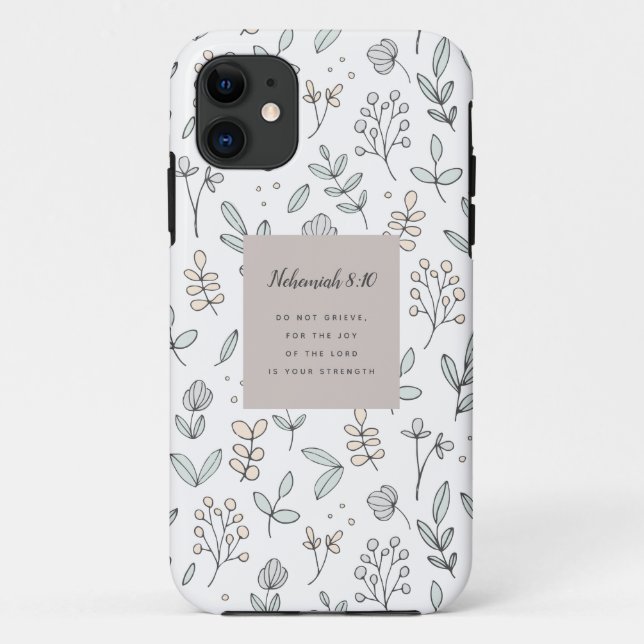 Coques Case-Mate iPhone Néhémie 8:10 Écriture (Dos)