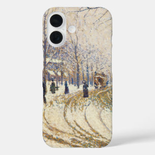 Coques iPhone 16 Neige, Boulevard de Clichy, Paris par Paul Signac