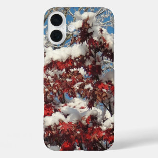 Coques iPhone 16 Plus Neige brillante noir et blanc