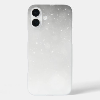 Coques iPhone 16 Plus Neige brillante noir et blanc