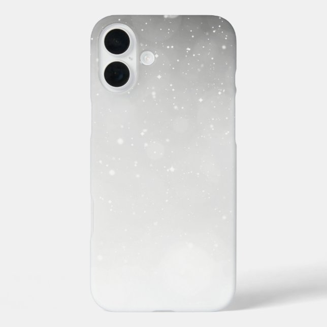 Coques Case-Mate iPhone Neige brillante noir et blanc (Verso)