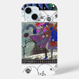 COQUE POUR iPhone 15 NEIGE D'HIVER ET NAVIRES / CONCEPTEUR DE COSTUME D