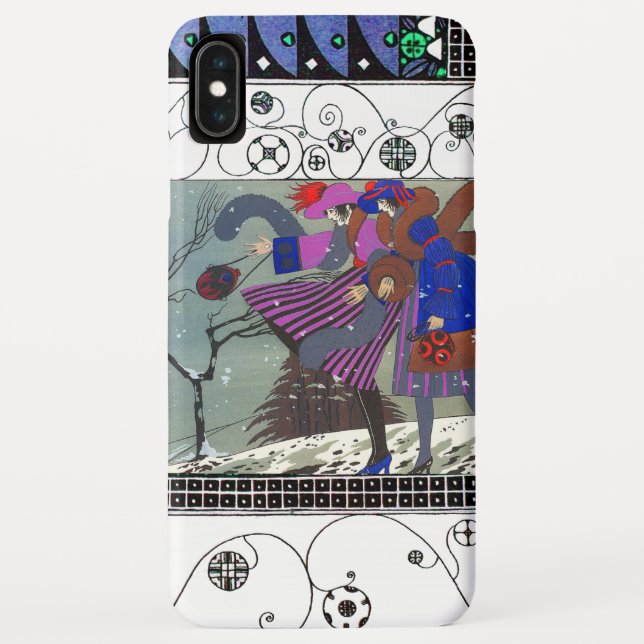 COQUES Case-Mate iPhone NEIGE D'HIVER ET NAVIRES / CONCEPTEUR DE COSTUME D (Dos)