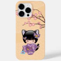 Neko Kokeshi Poupée - Cat Ears Geisha Girl