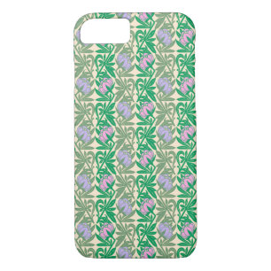 Coques Pour iPhone Nénuphars rose Art Nouveau damas