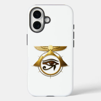 Coque Pour iPhone 16 NeoAnkh 3D Œil d'Horus Disque Solaire Ailé