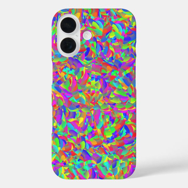 Coques Case-Mate iPhone Neon Bright Rainbow Confetti Abstrait (Verso)