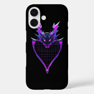 Coque Pour iPhone 16 Neon dragon art