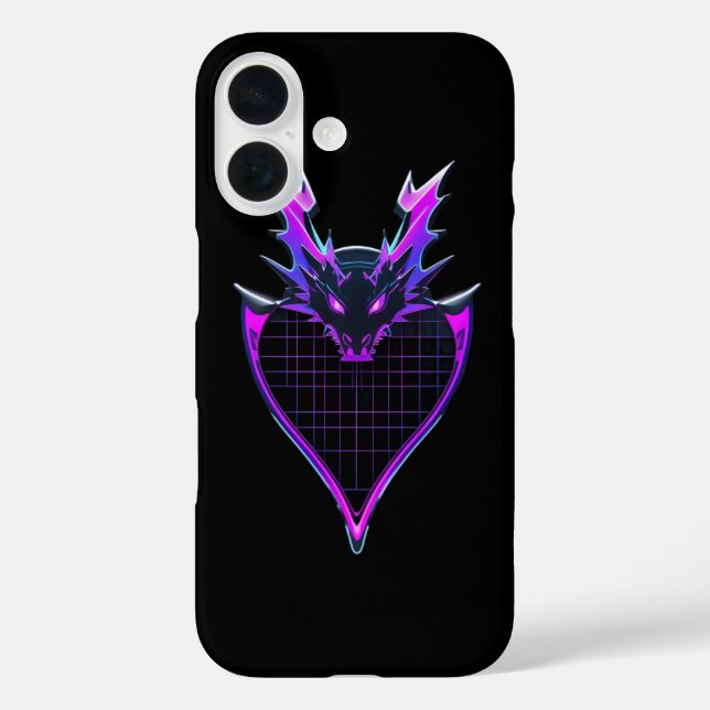 Coques Case-Mate iPhone Neon dragon art (Verso)