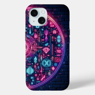 Coque Pour iPhone 15 Neon Enigma