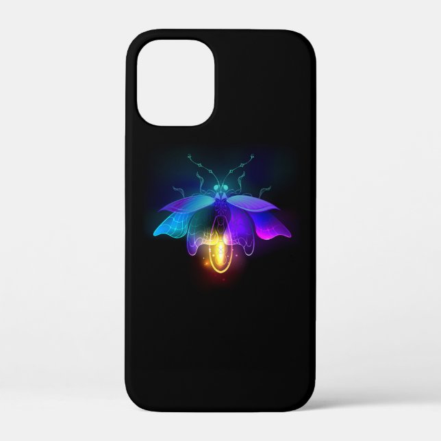 Coques Case-Mate iPhone Neon Firefly sur noir (Verso)