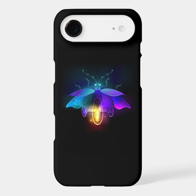 Coques Case-Mate iPhone Neon Firefly sur noir (Verso)