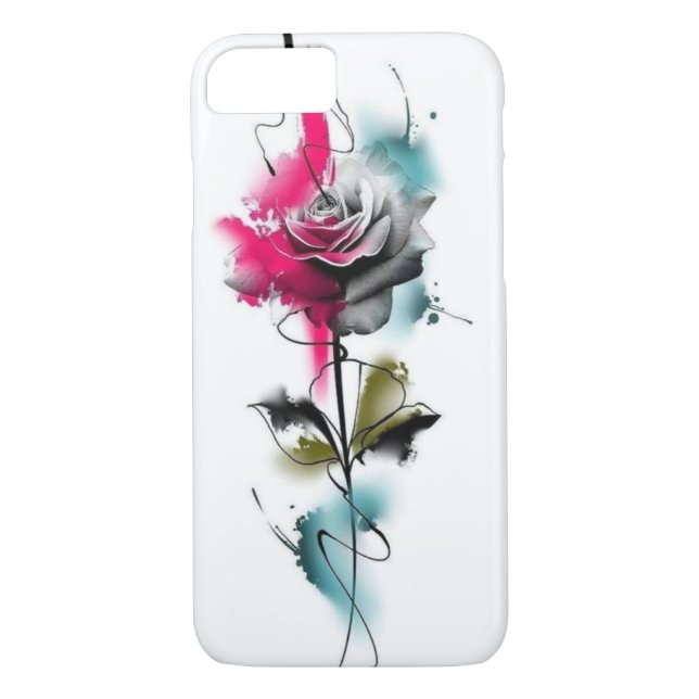 Coques Case-Mate iPhone 🌹 “Neon Ink Rose” Phone Case 🎨✨ (Dos)