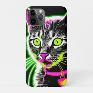 Case-Mate iPhone Case Neon Kitty Feline Art