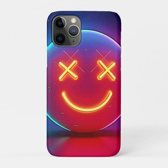 Coques Case-Mate iPhone Neon Llow Smily Face (Dos)