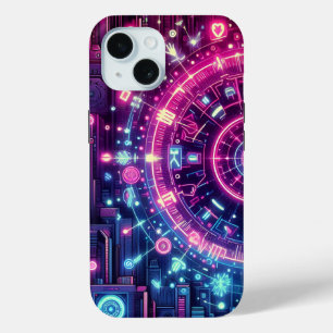 Coque Pour iPhone 15 Neon Metropolis