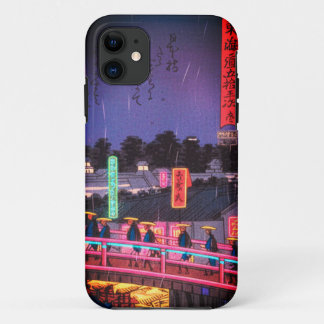 Case-Mate iPhone Case Neon Night Edo: Cyberpunk Nihonbashi & Mount Fuji