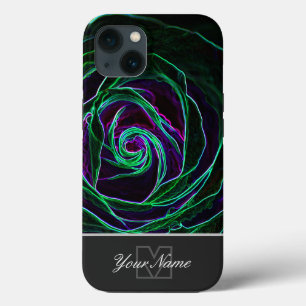 Case-Mate iPhone Case Neon-Pop-Art rose fleurit avec Monogram!