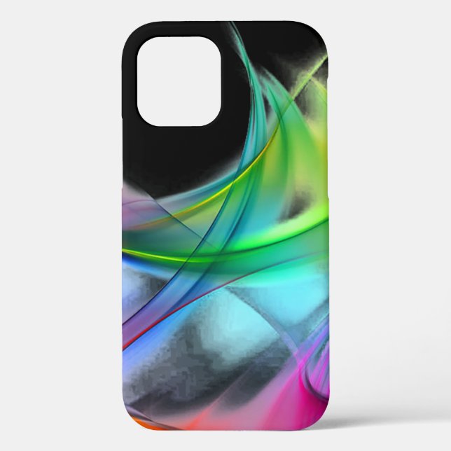 Coques Case-Mate iPhone Neon Rainbow Abstract Design (Verso)