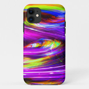 Case-Mate iPhone Case Neon Rainbow Tornado Vagues de Multicolor violet