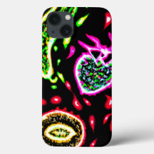 Neon Tropical Fruits Motif Art. Acheter Maintenant