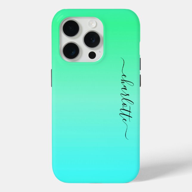 Coques Case-Mate iPhone Neon Turquoise et Vert (Verso)