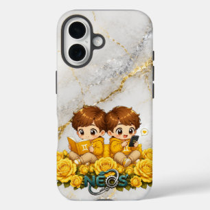 Coque Pour iPhone 16 Neos Kawaii Zodiaque Gémeaux