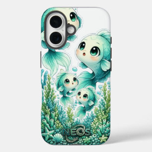 Coque Pour iPhone 16 Neos Kawaii Zodiaque Poissons