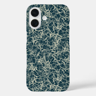 Coque Pour iPhone 16 Neurons de réseautage sur Turquoise - motif transp