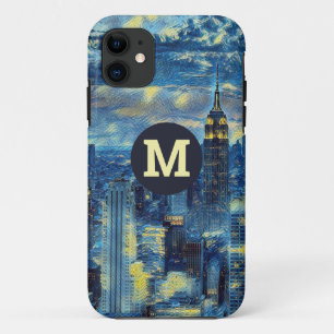 Case-Mate iPhone Case New York Skyline Monogram Van Gogh Starry Night