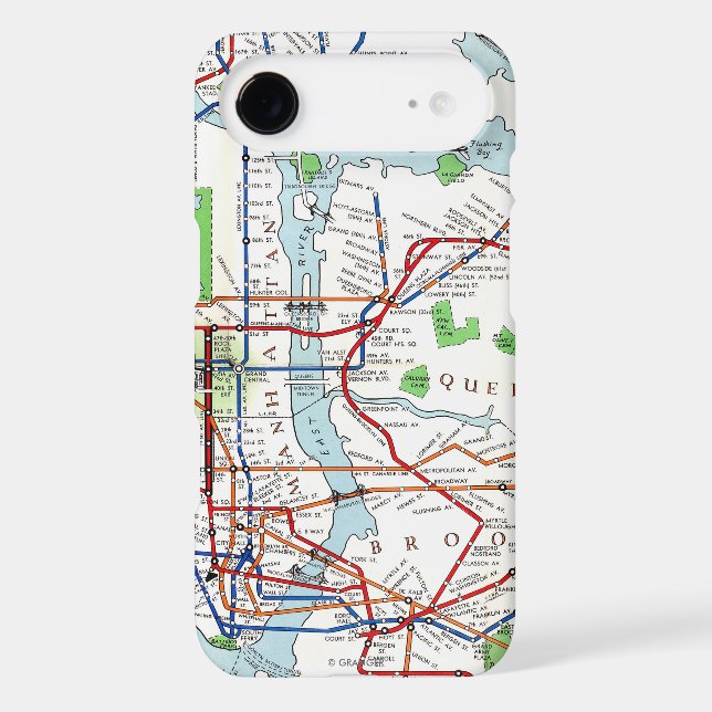Coques Case-Mate iPhone New York : Souterrain Map, 1940 (Verso)