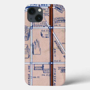 ETUI iPhone 13 NEW YORK SUBWAY MAP, 1940 2