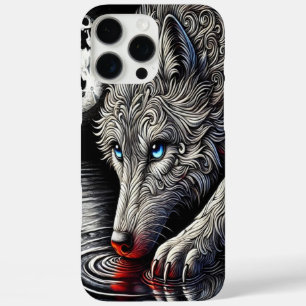 Coques iPhone 16 Pro Max Night's Majesty : Loup blanc