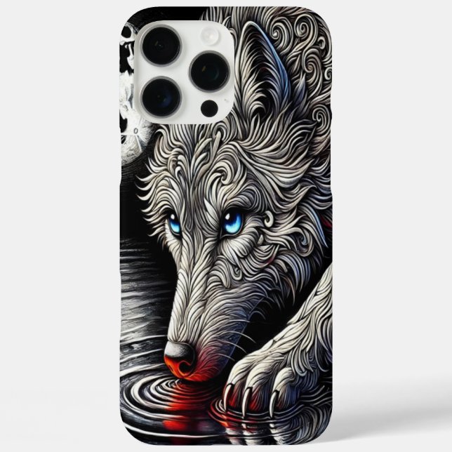 Coques Case-Mate iPhone Night's Majesty : Loup blanc (Verso)