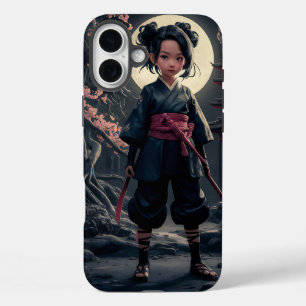 Coques iPhone 16 Plus Ninja Girl Art - Dynamic et Fierce Warrier