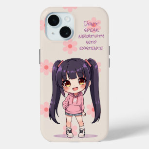 Coque Pour iPhone 15 N'introduisez pas la négativité dans l'existence