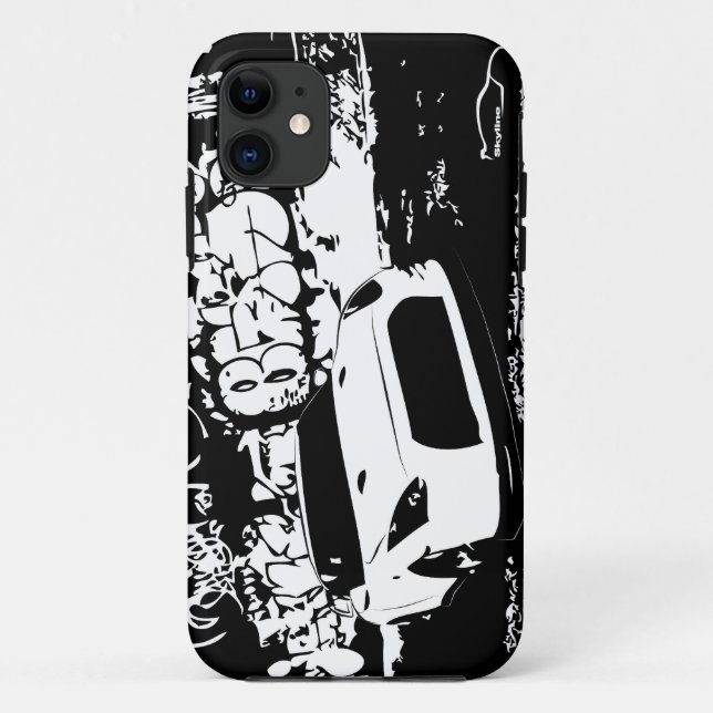 Coques Case-Mate iPhone Nissan Skyline GTR avec le contexte de graffiti (Dos)