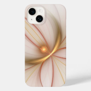 Coque Pour iPhone 14 Noble Cuivre Et Or Abstrait Art Fractal Moderne