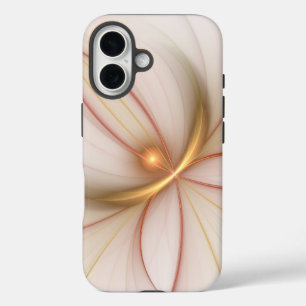 Coque Pour iPhone 16 Noble Cuivre Et Or Abstrait Art Fractal Moderne