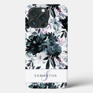 Case-Mate iPhone Case Nocturne Floral Aquarelle marine Monogramme person