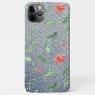 Case-Mate iPhone Case *~* Noël à Demin Holly Poinsettias