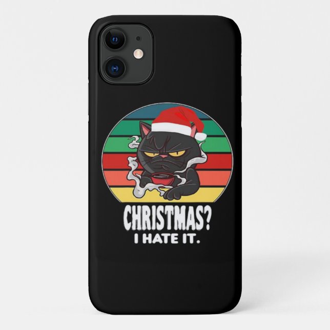 Coques Case-Mate iPhone Noël du chat (Dos)