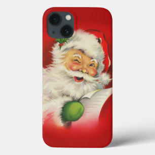 iPhone 13 Coque Noël du Père Noël vintage