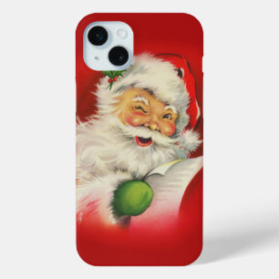 Coque iPhone 15 Mini Noël du Père Noël vintage