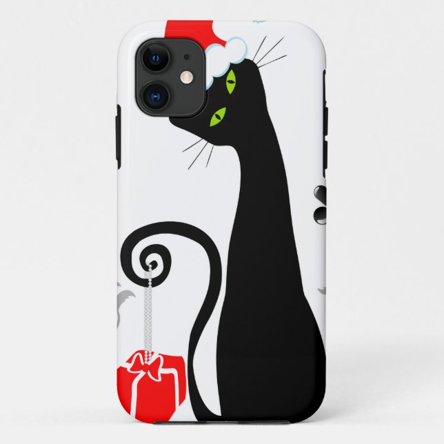 Coques Case-Mate iPhone Noël moderne Kitty (Dos)