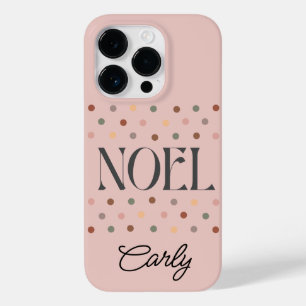 Coque Pour iPhone 14 Pro Noël NOEL Boho Rose