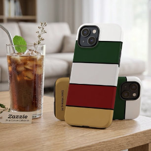 Coque Pour iPhone 16 Noël Or Vert Rouge Argent Et Rayures Blanches 