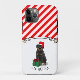 Case-Mate iPhone Case Noël Père Noël Casquette Rottweiler Chien Drôle