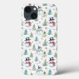 Case-Mate iPhone Case Noël Snowmen sans fil Motif