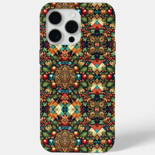 Coque iPhone 15 Pro Max Noël vintage/classique coloré